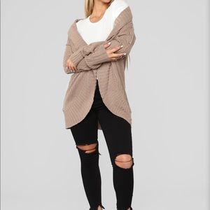 Kris Shawl Collar Cargian/Khaki